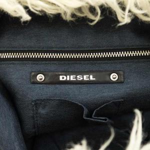 DIESEL ショルダーバッグ ファー チェーン 白 ホワイト 黒 ブラック /AN35 MU