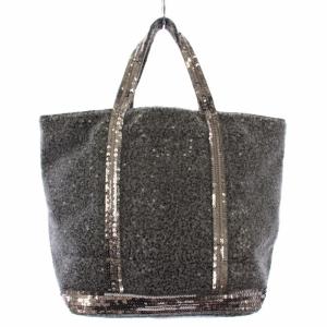 トートバッグ ハンドバッグ スパンコール グレー /TK MU