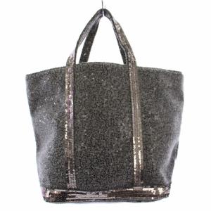 Vanessa bruno トートバッグ ハンドバッグ スパンコール グレー /TK MU