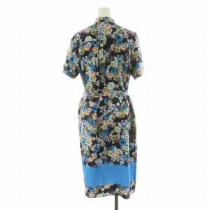 PS Paul Smith ワンピース ひざ丈 花柄 半袖 リボンベルト付き 40 マルチカラー OPPSHW0818 /NQ MU