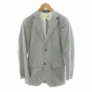 テーラードジャケット シングル ストライプ 36SHT ネイビー ホワイト 19-15-8310 /NQ