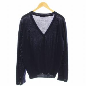 BLACK LABEL CRESTBRIDGE カーディガン 51N04-403-28 ウール ニット 長袖 LL ネイビー 紺 /G MU