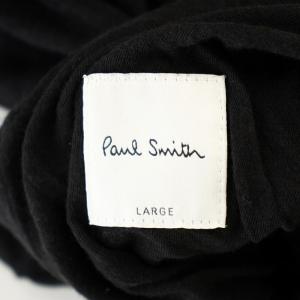 PAUL SMITH リバーシブル カーディガン 72065 コットン ウール混 長袖 L 黒 青 /G MU