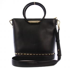 MICHAEL KORS ハンドバッグ バケットバッグ ショルダーバッグ 2WAY レザー 黒 /BM MU