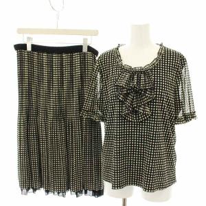 オリジナル ORIGINAL セットアップ 上下 ブラウス カットソー 半袖 フリル スカート ひざ丈