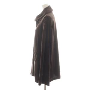 Leilian ジャケット ベロア ジップアップ 大きいサイズ 13+ 茶 ブラウン IM1403594 /AN29 MU