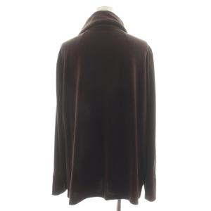 Leilian ジャケット ベロア ジップアップ 大きいサイズ 13+ 茶 ブラウン IM1403594 /AN29 MU