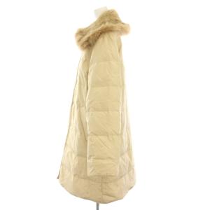 LANVIN コレクション COLLECTION ダウンコート アウター ラビットファー フォックスファー 絹 シルク