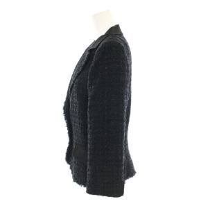 miss ashida テーラードジャケット シングル ツイード ラメ 9 黒 ブラック CJ8602 /YT MU