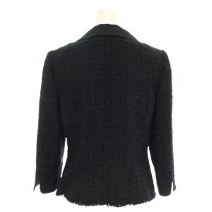 miss ashida テーラードジャケット シングル ツイード ラメ 9 黒 ブラック CJ8602 /YT MU