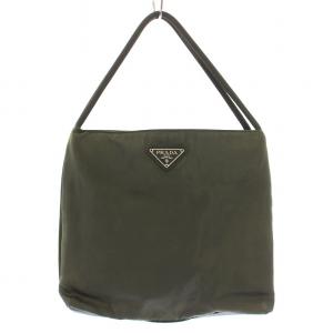 ハンドバッグ ナイロン 三角ロゴ カーキ /BB OH BM