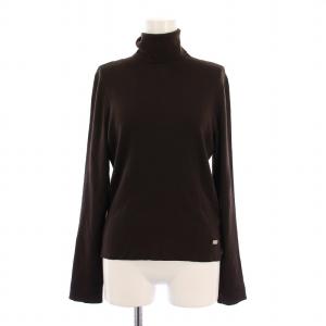 ニット セーター タートルネック ウール 42 ブラウン 33631