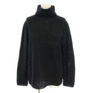 ニット セーター ハイネック 長袖 黒 ブラック /YT BM