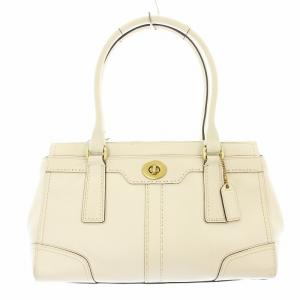 ハンプトンズ ハンドバッグ トートバッグ レザー ターンロック 白 ホワイト 11547 /KU MU