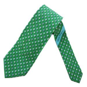 ネクタイ 傘柄 シルク 緑 /BM MU
