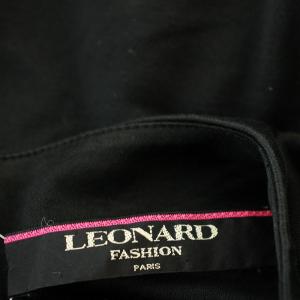 LEONARD チュニック カットソー D-HG-2 半袖 花柄 M 黒 ブラック /G MU