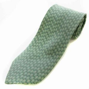 ネクタイ 総柄 シルク 緑 グリーン /G MU OH