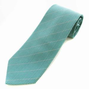 ネクタイ ストライプ シルク 緑 グリーン /G MU OH