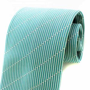 HERMES ネクタイ ストライプ シルク 緑 グリーン /G MU OH