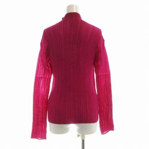 ISSEY MIYAKE FETE カットソー ハイネック 長袖 02 ピンク IF54FJ402 /RO MU