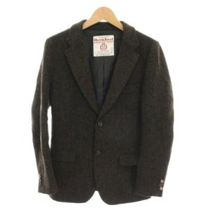 ダファー DUFFER テーラードジャケット シングル ツイード S 茶 ブラウン DF-Q9-53598