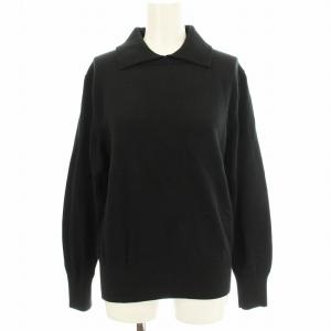 DRY COTTON 襟付き コットン ニット 595-8163502 長袖 セーター 2 黒 ブラック