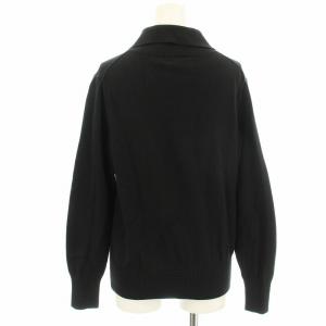 MHL. DRY COTTON 襟付き コットン ニット 595-8163502 長袖 セーター 2 黒 ブラック