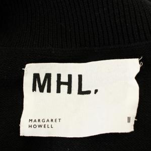 MHL. DRY COTTON 襟付き コットン ニット 595-8163502 長袖 セーター 2 黒 ブラック