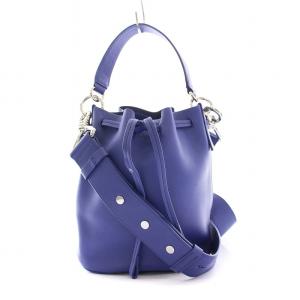 ショルダーバッグ レザー ブルー ネイビー /YM MU