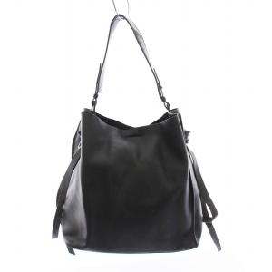 トートバッグ ワンショルダーバッグ レザー 黒 /YM MU