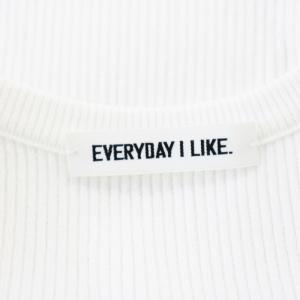 EVERYDAY I LIKE 23SS リブ タンクトップ 23080500813010 ショート丈 ノースリーブ F 白 ホワイト