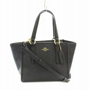 ショルダーバッグ ハンドバッグ レザー ロゴ チャーム 黒 ブラック F11925 /KU MU