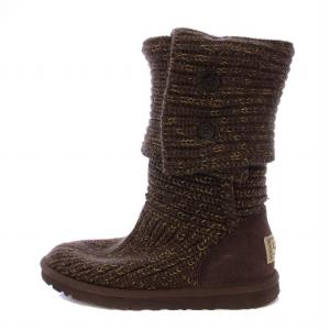 W CLASSIC CARDY ニットブーツ ショートブーツ US6 ブラウン 1876 /BM BM