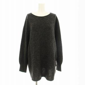 クーマラム カシミヤ プルオーバーニット セーター 長袖 クルーネック ウール 2 チャコールグレー B0224ZKW347