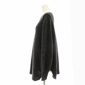 MOGA クーマラム カシミヤ プルオーバーニット セーター 長袖 クルーネック ウール 2 チャコールグレー B0224ZKW347