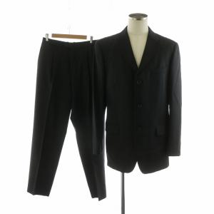 シングルスーツ スラックスパンツ テーラードジャケット ストライプ ブラック /NQ MU