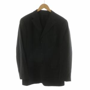 Ermenegildo Zegna シングルスーツ スラックスパンツ テーラードジャケット ストライプ ブラック /NQ MU