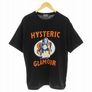【状態良好❗️】HYSTERIC GLAMOUR 髑髏 苺 半袖カットソー ドクロ イチゴ 半袖 カットソー Tシャツ プリント Uネック F 黒