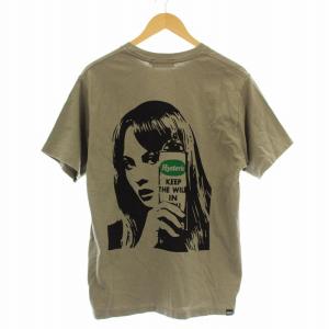 HYSTERIC GLAMOUR Hysteric DIZZY＆MILKY Tシャツ 02243CT04 半袖 バックプリント M カーキ