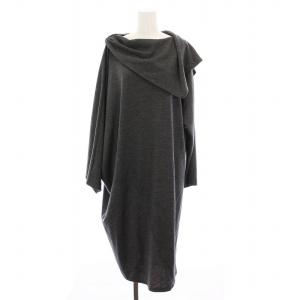 ワンピース ロング ウール 長袖 S グレー OPCK-LA-1032 /YM MU