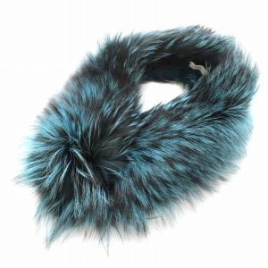SAGAFURS ティペット マフラー ファー 青 ブルー 黒 ブラック /KU MU