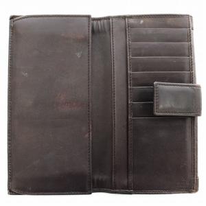 GUCCI 長財布 146199 シマレザー GG 二つ折り 茶 ブラウン /G BM