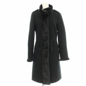 ミンクファー ロングコート 38 ブラック