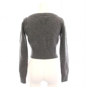 N°21 カーディガン ニット ショート丈 ビジュー 長袖 36 グレー 17I-A044-7081 /YM BM