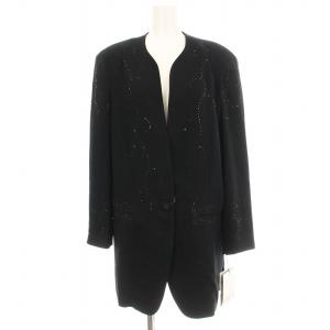 ラインストーン ノーカラージャケット 493042 ジャケット 11 黒 ブラック /G BM