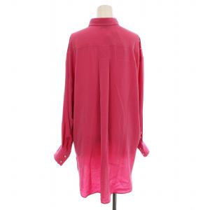 伊太利屋 シャツ 220637 ブラウス ラインストーン 長袖 F ピンク /G MU