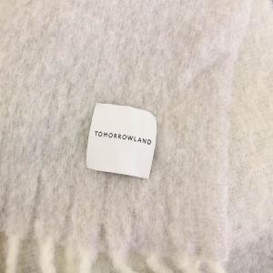 TOMORROWLAND マフラー ストール グレー 白 黄色 /YM BM