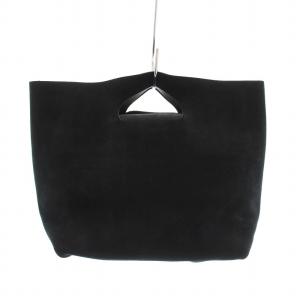 NOT ECO BAG WIDE ノットエコバッグ ワイド スエード ハンドバッグ 黒 /YM D BM