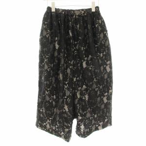 AD2013 クロップドパンツ イージー 総レース S 黒 ブラック RM-P015 /KU BM