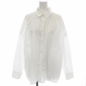 鳥獣戯画 シャツ PL02FJ659 ブラウス 長袖 2 白 ホワイト /G BM